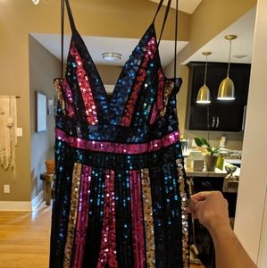 Express Sequin Party Jumpsuit
